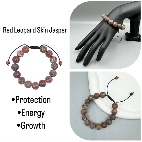 Red Leopard Skin Unisex Bracelet - Picture 1 of 1